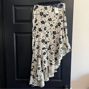Polo by Ralph Lauren Linen Asymmetrical Floral Skirt, Size 2, NWT